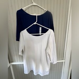 Old Navy Short Sleeve Tops in Navy and White